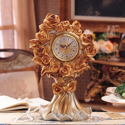 欧式钟表座钟台钟客厅创意，摆件桌面个性时钟，静音石英钟大号