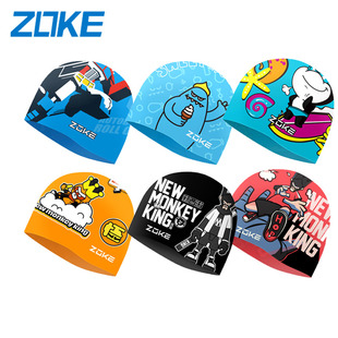 zoke洲克舒适防水护耳硅胶泳帽，甜心怪兽西游变形金刚通用游泳帽