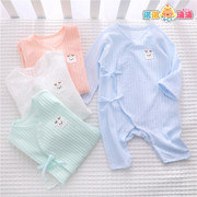 新生婴儿衣服夏天夏季薄款0一3月初生52码纯棉，春秋款和尚服连体衣
