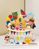 网红蛋子派对蛋糕装饰小熊公仔玩偶挂件宝宝周岁生日甜品插件