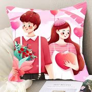 卡通情侣抱枕创意可爱沙发床头靠枕车内靠垫送男女朋友七夕礼物