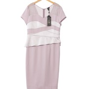 l牌品牌女装，高端休闲时尚气质百搭女浅紫色，连衣裙睐a2-16687