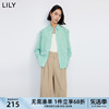 lily2024春女装舒适全棉，别致绣花复古条纹，垂坠感通勤衬衫上衣