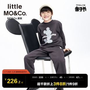 迪士尼米奇IP亲子装 little moco童装春秋装男童上衣女童纯棉卫衣