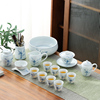 手绘功夫茶具青花瓷国潮盖碗茶壶，套装家用复古轻奢高档泡茶杯