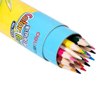 得力文具7013六角杆彩色铅笔儿童绘画铅笔儿童学生绘画涂鸦彩铅