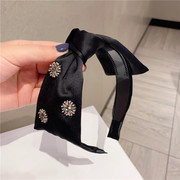 日韩东大门巴洛克缎带蝴蝶结，水砖发箍花朵水钻，宽边带齿防滑发卡