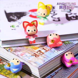 阿狸炫彩卡通3d立体动物书签盲盒可爱狐狸日系学生用文具创意礼物