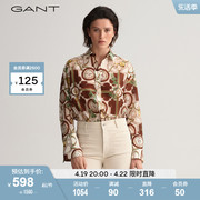 GANT甘特女士潮流宽松美式风格印花长袖衬衫4300091