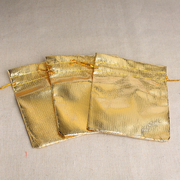 新年首饰品包装袋金色绒布袋福袋包手串锦囊核桃文玩袋束口小布袋