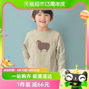 日本千趣会秋冬儿童套头衫可爱动物加绒纯棉男女童宝宝卫衣F58979