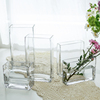简约扁长方形水培养插鲜花瓶玻璃透明长条缸，容器客厅桌面创意摆件