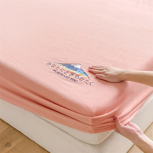 厂加厚牛奶绒床笠单件冬季珊瑚绒床上用品席梦思，床垫保护罩三件销