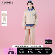 ILOVEJ童装春季女童运动套装儿童休闲纯棉长袖两件套韩版/JVFSE22