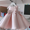 女童礼服夏款粉色公主裙，小花童篷篷，纱裙宝宝周岁生日礼服主持钢琴