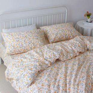 纯棉床单单件床笠款 被罩三件套床单和枕套被套2件套夏天铺的床单