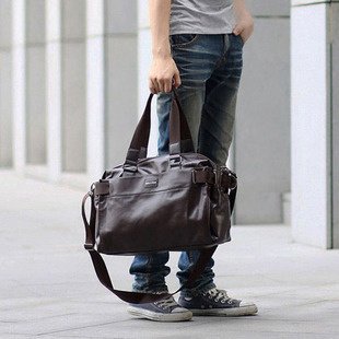 韩版潮流手提包旅行包pu皮质休闲包时尚男包单肩包斜挎包