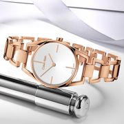 瑞士ck手表女表时装表石英表链条钢带镂空腕表时尚简约镶钻