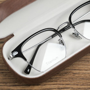 W只有50个 高级超轻纯钛镜架大脸潮男复古文艺时尚可配近视眼镜框