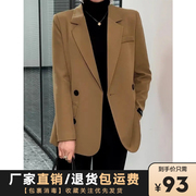 2023春装高级感西装外套女韩版港风气质休闲设计感女士小西服上衣