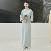 新中式连衣裙女2024改良旗袍，中式女装中国风，高端佛系禅意裙子