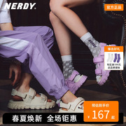 NERDY2023夏季韩国潮牌情侣涉水鞋双皮带面包底男女同款凉鞋