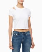 CK Jeans韩国24春J223338女圆领纯色短款修身休闲短袖T恤