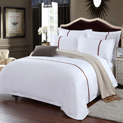 酒店三四件套60支贡缎宾馆床上用品全棉床单被套被罩纯棉简约套件