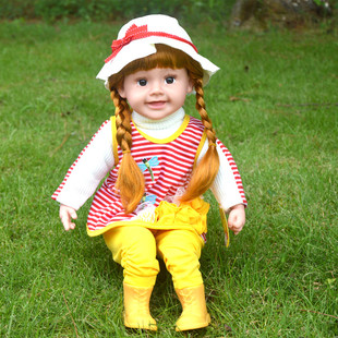 儿童会说话的娃娃智能唱歌洋娃娃仿真软硅胶布娃娃男女孩玩具礼物