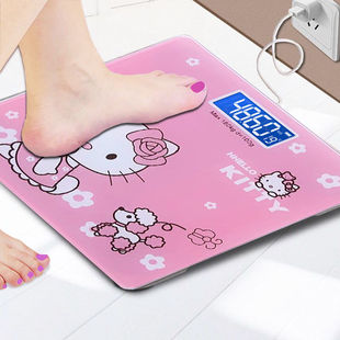 家用精准电子秤体重秤成人健康减肥称重人体秤卡通充电称体重计器