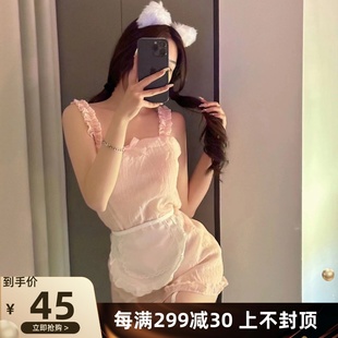 nunnally猫咪女仆性感透视可爱女佣，装角色扮演吊带连衣裙睡衣