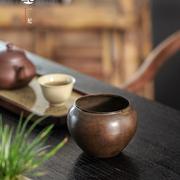 小建水复古铜茶洗家用茶具配件洗茶碗禅意茶道零配水盂水洗茶渣缸