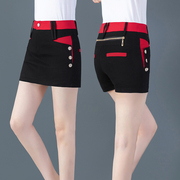 短裤裙女高腰夏季2023裙裤，薄款假两件休闲外穿裤子黑色热裤