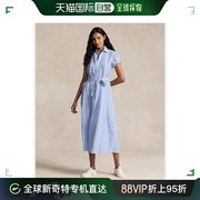 日本直邮Polo Ralph Lauren 女士条纹麻质衬衫式连衣裙 WMPODRSNF