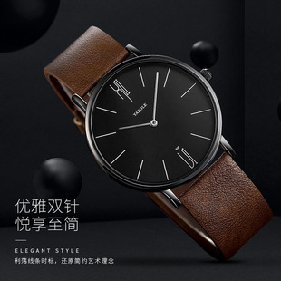 极简设计简约大方超薄手表，男士气质高级感男表，防水石英表学生韩版