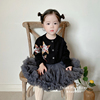 女童秋装韩版五角星针织衫儿童洋气百搭毛衣公主秋季外出长袖外套