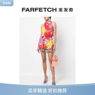 camilla女士花卉印花系带领连体短裤farfetch发发奇