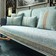 沙发垫子布艺四季通用防滑实木红木坐垫套罩静柏-灰蓝0*0cm