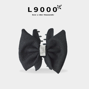 L9000/韩版蝴蝶结抓夹超大号公主头半扎发发夹显发量布艺头饰