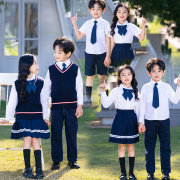 中小学生校服藏青针织马甲毛衣背心英伦风幼儿园园服儿童礼服