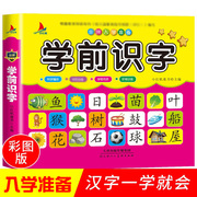 入学学前识字幼儿园中大班幼升小学龄前儿童看图认字卡片，识字大王衔接教材儿童读物356岁儿童田字格彩图版课外练习本