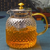 超大加厚玻璃茶水过滤茶壶，304不锈钢内胆耐热水壶，蒸煮泡茶壶餐厅