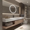 九牧᷂现代简约岩板一体浴室柜组合卫生间洗手台洗脸盆柜定制