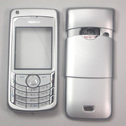 诺基亚nokia6681外壳，含前壳镜面键盘，天线盖后盖银色