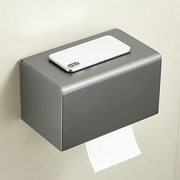 灰卫生间纸巾盒免打孔304不锈钢厕所防水抽纸盒壁挂厕纸架浴室