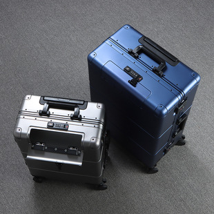 外交官德国全铝镁合金行李箱，拉杆箱金属商务，20登机旅行箱女24寸密