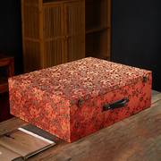 56头餐具礼盒包装盒空盒密度板材质泡沫定型红色收纳盒锦盒无碗碟