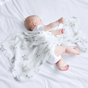 muslin婴儿纱布被子夏季薄款竹纤维，包巾新生儿用品，抱被宝宝盖毯