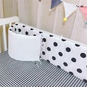 儿童床边防撞床围软包床头墙壁贴可拆洗婴儿床围栏，一片式挡布软垫