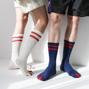 5双情侣五指袜中高筒男女，秋冬季厚纯棉滑板袜子街头潮袜时尚个性